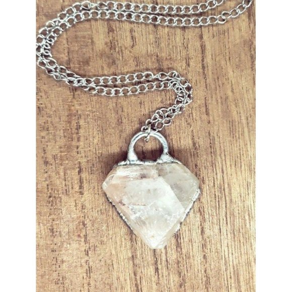 Flourite crystal Necklace handmade gothic metalwork - Picture 2 of 11